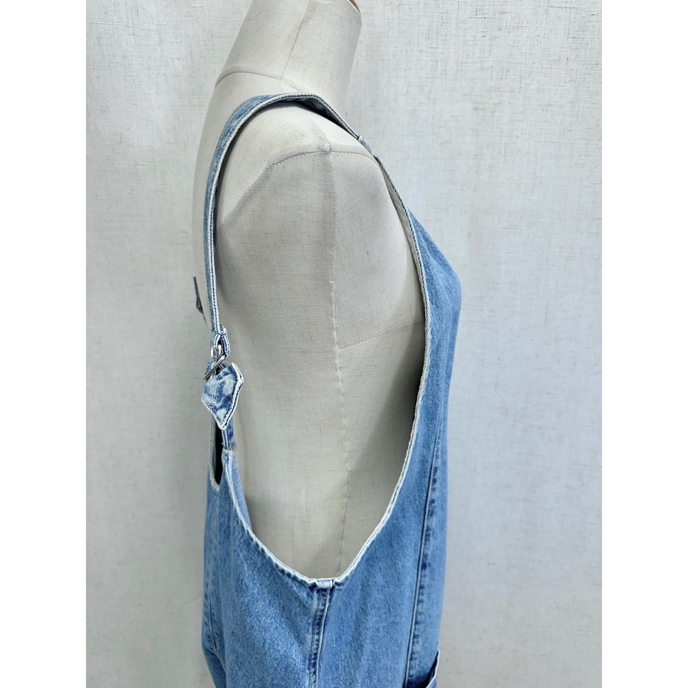 Free People High Roller Slouchy overalls in Kansas Cotton Blue Denim Size Medium - Picture 10 of 16